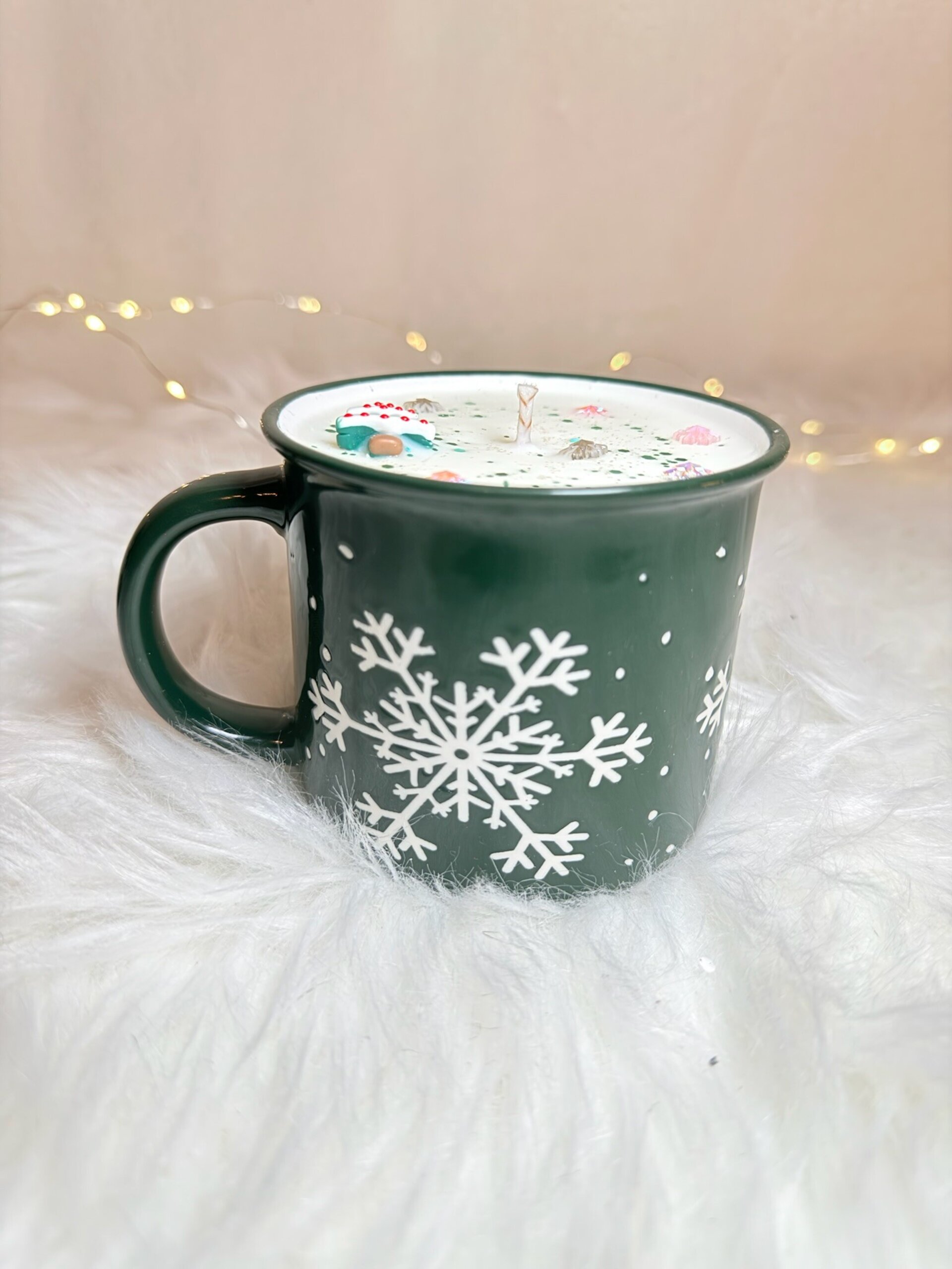 Vela en taza “Nieve en el bosque” - 3