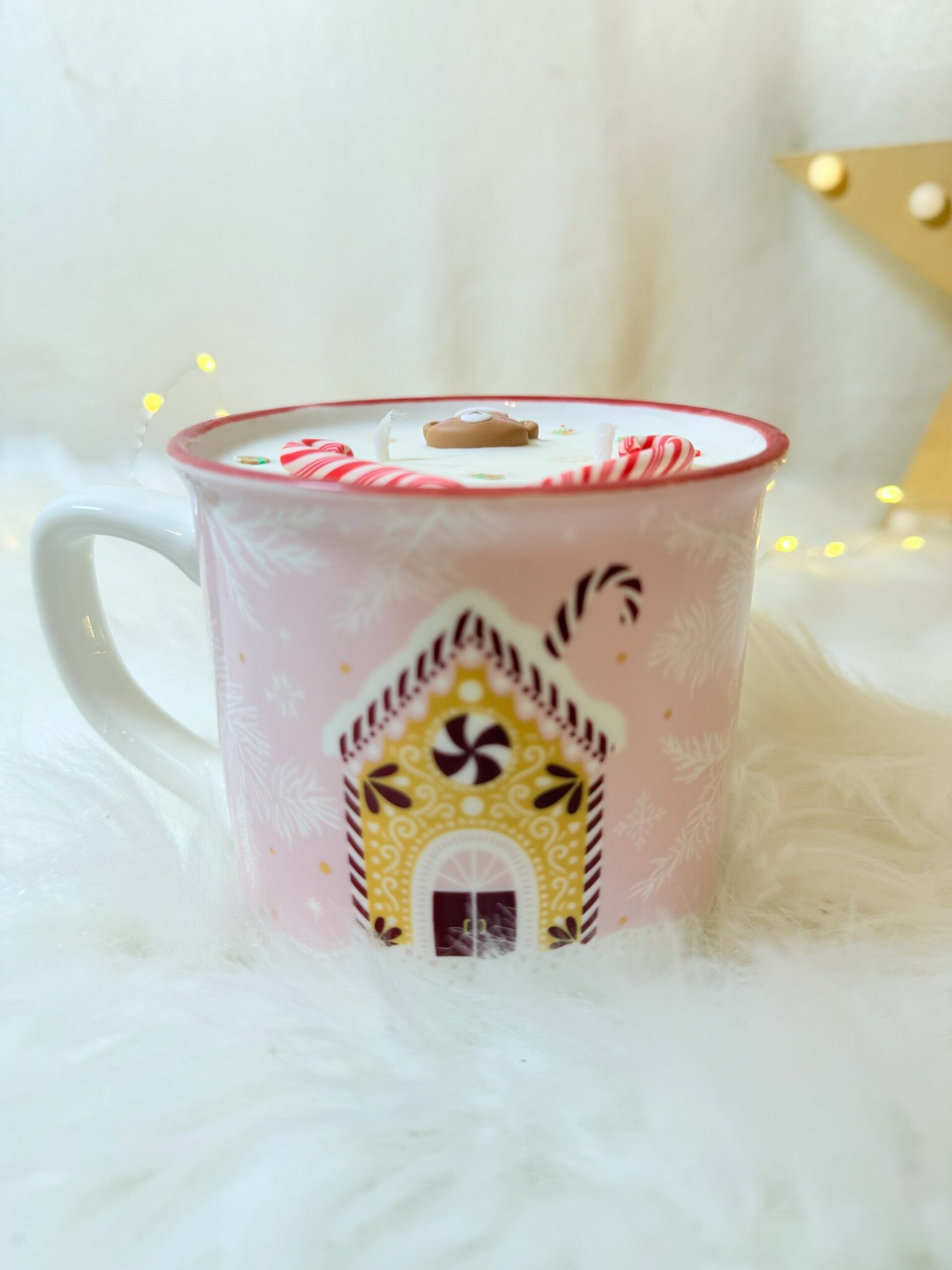 Vela en taza “Vainilla strawberry caramel cookies” - 2